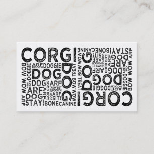Corgi-Typografie Visitenkarte