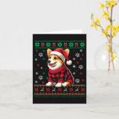 Corgi Ugly Christmas Funny Weihnachtsmannmütze Buf Karte (Gelbe Blume)