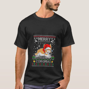 Corgi Ugly Christmas Sweater Style Merry Corgmas S T-Shirt