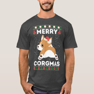 Corgi Ugly Christmas Sweater Style Merry Corgmas S T-Shirt
