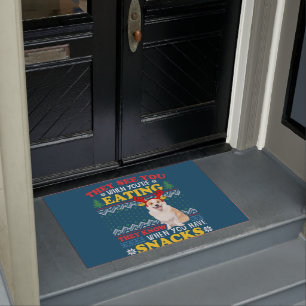 Corgi Ugly Weihnachten sie sehen Sie essen Weihnac Fußmatte