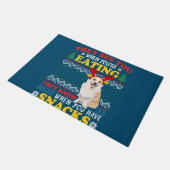 Corgi Ugly Weihnachten sie sehen Sie essen Weihnac Fußmatte (Schrägansicht)