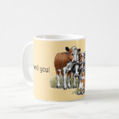 Corgi und die Kühe Kaffeetasse (Vorderseite Links)