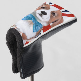Corgi und englische Flagge Golf Headcover