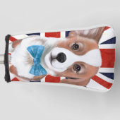 Corgi und englische Flagge Golf Headcover (Vorderseite)