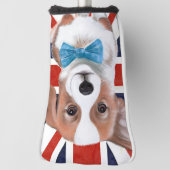 Corgi und englische Flagge Golf Headcover (Rotieren 90)