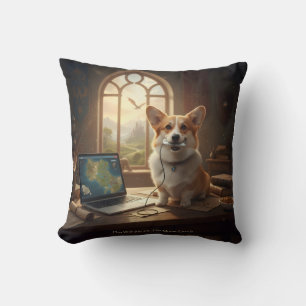 Corgi und Maus Kissen