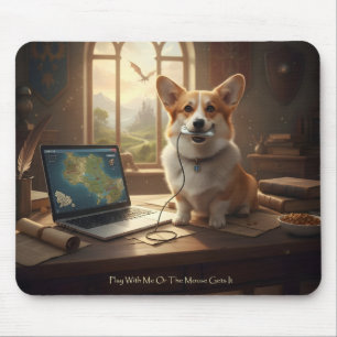 Corgi und Maus Mousepad