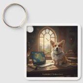 Corgi und Maus Schlüsselanhänger (Vorderseite)