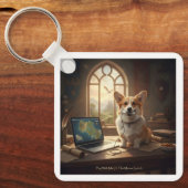Corgi und Maus Schlüsselanhänger (Vorderseite)