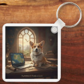 Corgi und Maus Schlüsselanhänger (Rückseite)