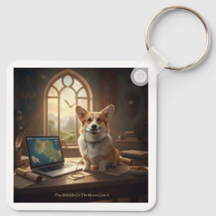 Corgi und Maus Schlüsselanhänger