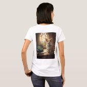 Corgi und Maus T-Shirt (Schwarz voll)