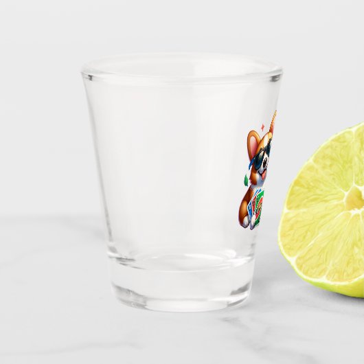 Corgi und Mops Uno Card Game Schnapsglas (Links)