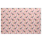 Corgi und tribfarbene Corgi-Hunde pfirsichfarben E Stoff (Fat Quarter (45,7 x 55,9 cm))