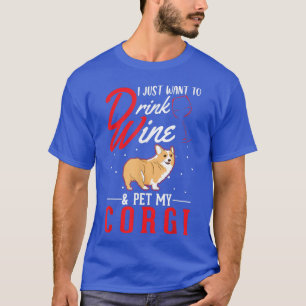Corgi und Wein T-Shirt