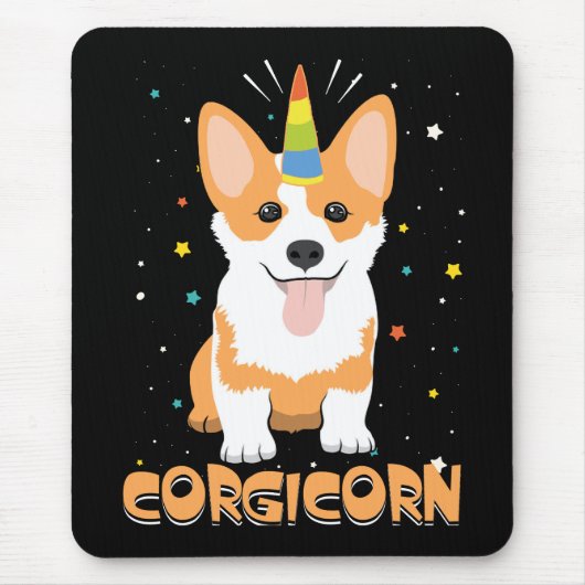 Corgi Unicorn - Corgicorn - Niedlicher Hund Cartoo Mousepad (Vorne)