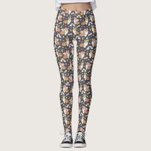 Corgi Unicorn Pastel Leggings - grau