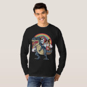 Corgi Unicorn Ride T Rex T-Shirt (Vorne ganz)