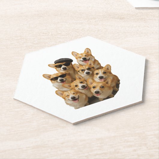 Corgi Untersetzer (angewinkelt)
