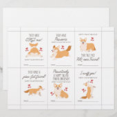 Corgi Valentine Cards for Kids Briefbogen (Vorne/Hinten)