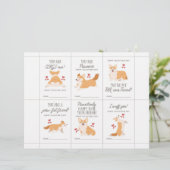 Corgi Valentine Cards for Kids Briefbogen (Stehend Vorderseite)