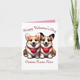 Corgi Valentine Karte