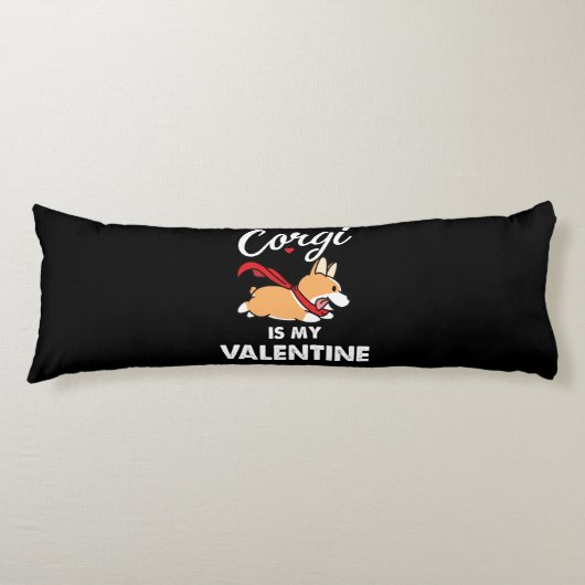 Corgi Valentine Seitenschläferkissen (Vorderseite)