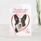 Corgi Valentine's Day Card Karte (Vorderseite)