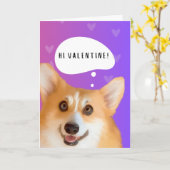 Corgi Valentine's Day Card Karte (Gelbe Blume)