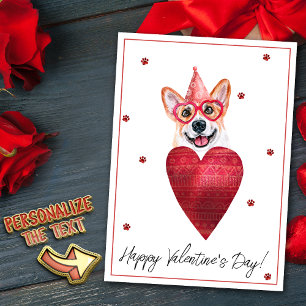 Corgi Valentine's Day Gift Dog Feiertagskarte