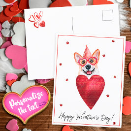 Corgi Valentine's Day Gift Dog Postkarte