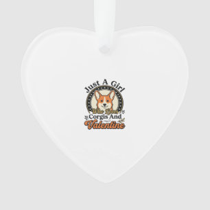 Corgi Valentins-Design für Hunde-Liebhaber_1 Ornament