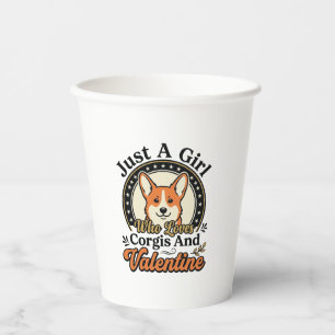 Corgi Valentins-Design für Hunde-Liebhaber_1 Pappbecher