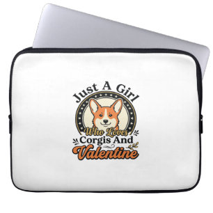 Corgi Valentinsdesign für Hunde Liebhaber_1 Laptopschutzhülle