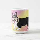 Corgi Valentinstag Pink Galaxy Kaffeetasse (Mittel)