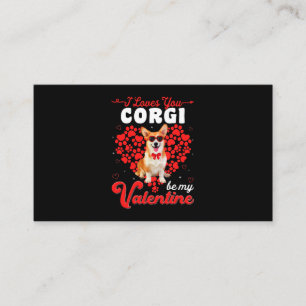 Corgi Valentinstag T-Shirt Funny Dog Valentine Ges Visitenkarte