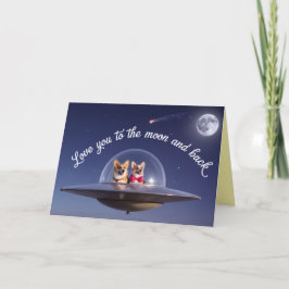 Corgi Valentinstagskarte Feiertagskarte