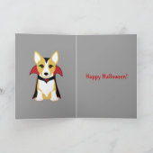 Corgi Vampire benutzerdefinierbare Halloween-Karte Karte (Innenseite)