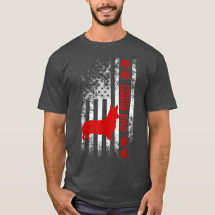 Corgi Vater American Flag Geschenk T-Shirt