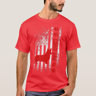 Corgi Vater American Flag Gift178 T-Shirt