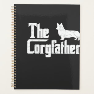 Corgi-Vater der Corgfather Lustiges Corgi-Liebhabe Planer