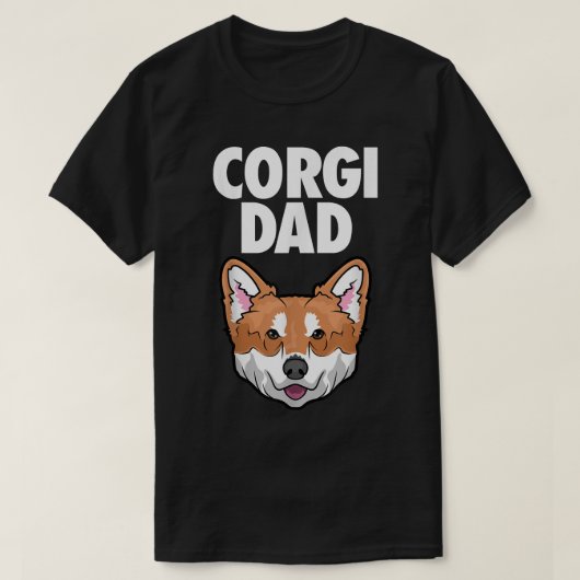 Corgi Vater Dog Face T-Shirt (Design vorne)