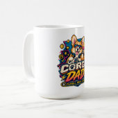 Corgi-Vater-Player-1-Retro-Gamer-Design Kaffeetasse (Vorderseite Links)