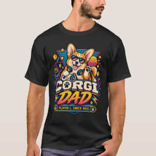 Corgi-Vater-Player-1-Retro-Gamer-Design T-Shirt
