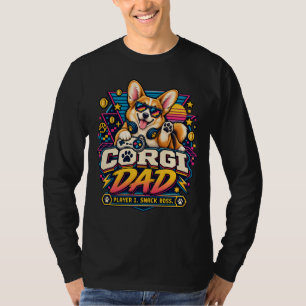 Corgi-Vater-Player-1-Retro-Gamer-Design T-Shirt
