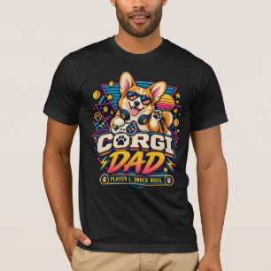 Corgi-Vater-Player-1-Retro-Gamer-Design T-Shirt