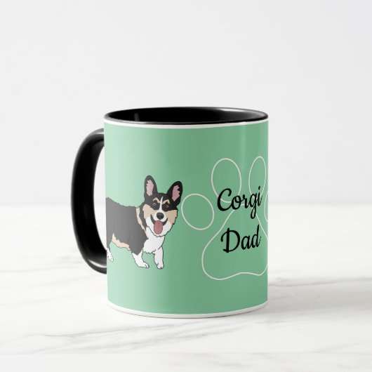 Corgi Vater Tasse (Vorderseite Links)
