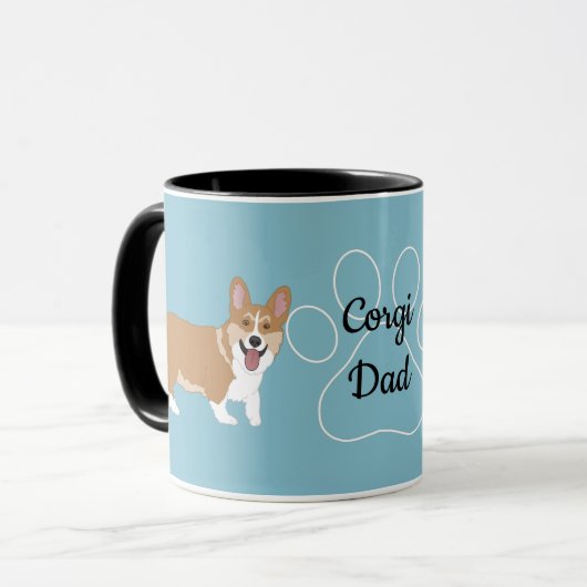 Corgi Vater Tasse (Vorderseite Links)