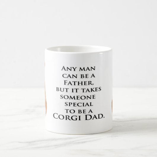 Corgi-Vater-Tasse Kaffeetasse (Mittel)